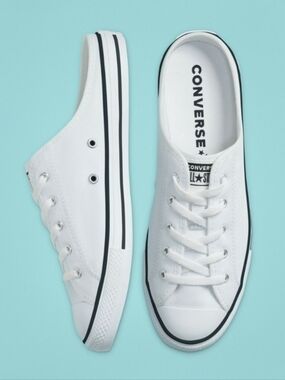 Converse Chuck Taylor All Star Dainty Mule Slip On Size 8.5 White Black 567946F